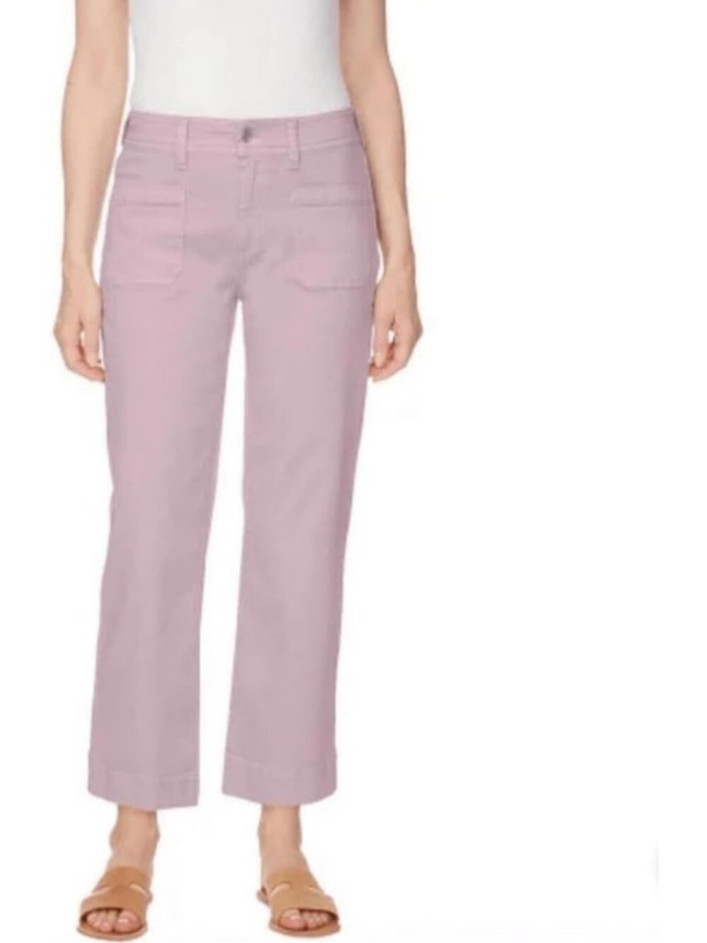 High-Rise Soft Stretch Crop Pants for Women - Size 6, Regular, Soft Lilac